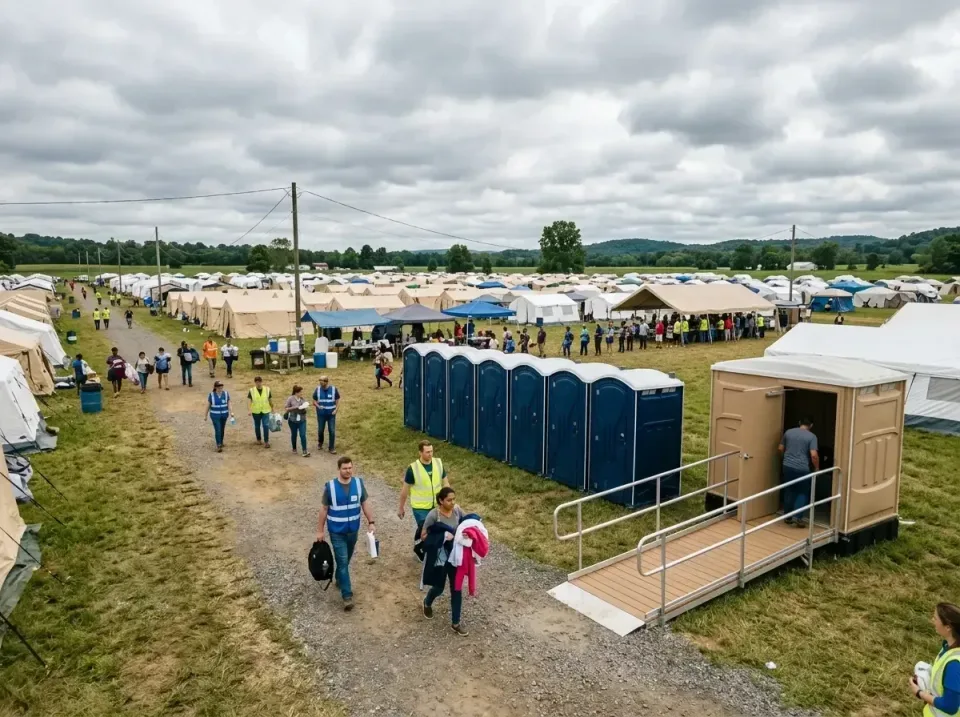 disaster-relief-camp-restrooms-010 — frequently asked questions, Dumpster & Portable Bathrooms Rental in California